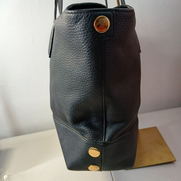 MARC JACOBS Black Pebbled Leather Tote Bag Shoulder Purse Handbag 16.5x9.75x4.75 - Picture 4 of 16